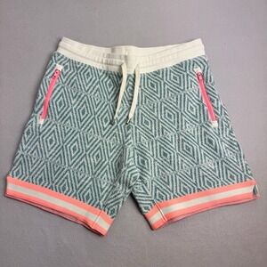 Chubbies Mens 7 Inch Inseam Geometric Diamond Knit Lounge Shorts Teal Small
